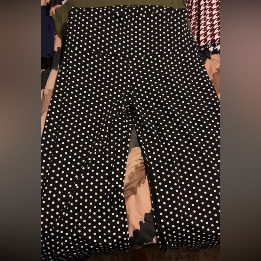 Black and White Polka Dot Women's Pants